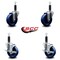 Service Caster 4'' Solid Poly Wheel Swivel 1'' Expanding Stem Caster Set 2 Brakes, 4PK SCC-EX20S414-SPUS-2-TLB-2-1 - alternate 3